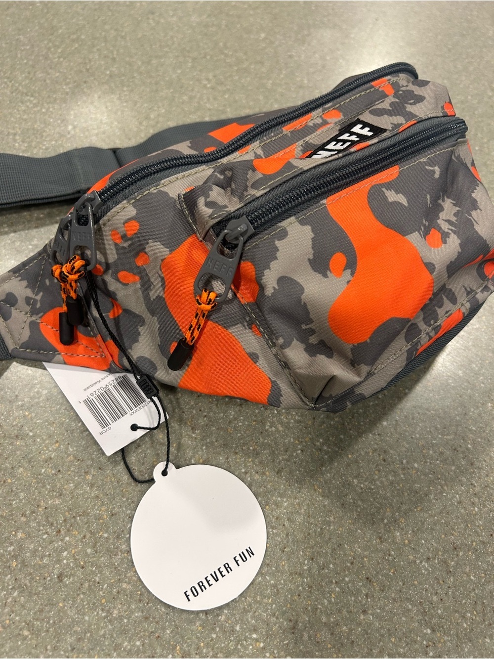 Neff Gray & Orange Camo Belt Bag - Picture 7 of 7